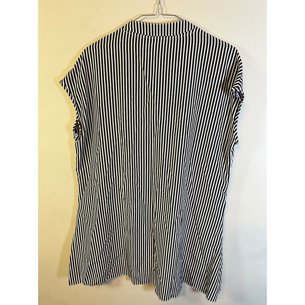 Unbranded Women Blouse Vertical Stripe Black White XL - Picture 4 of 6